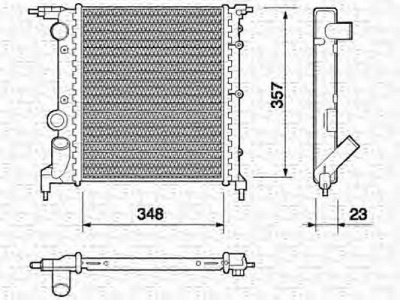MAGNETI MARELLI 350213618000 -  Радиатор, охлаждение двигателя